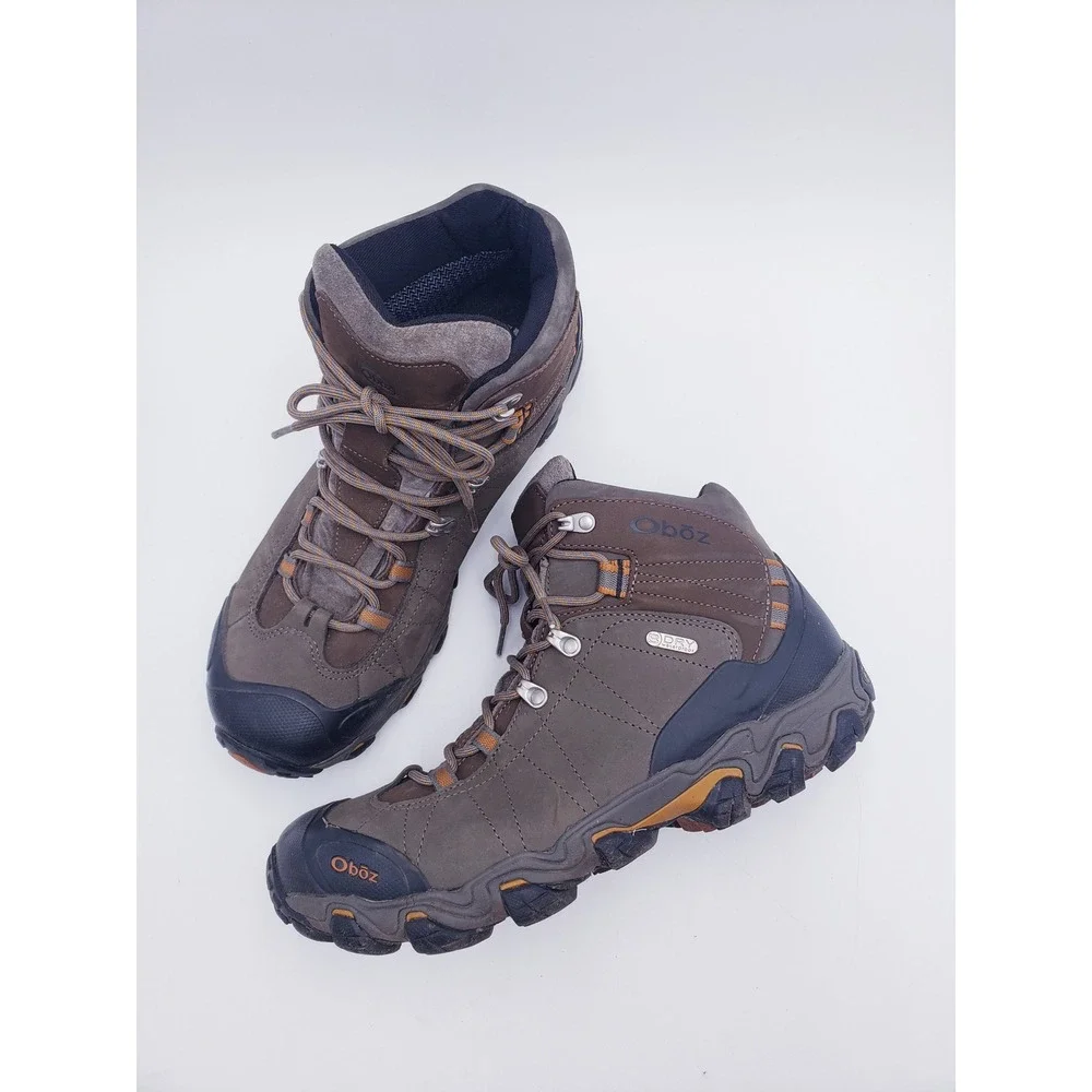 Oboz Bridger Mid B-DRY Hiking Boots Brown Waterproof Leather Mens Size 11.5